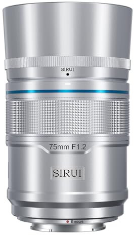 SIRUI Sniper Objectif autofocus 75 mm, téléobjectif F1.2 APS-C monture E pour A6400, A6700, ZV-E10, FX3/30 (75 mm, monture E, argent)