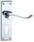 Designer Levers - Victorian Scroll Lever Door Handles - Polished Chrome - 1 Pair - Euro Lock Door Handle