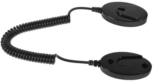 PAMINGONO Retractable Anti-loss with Tether Remote Self-adhesive Control Leash Hook Black Plastic Cable Safety Strap, for Phone and Hotels and Restaurants