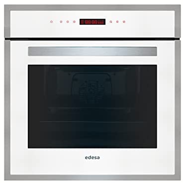 Edesa EOE-7050 WH Horno Multifunción Plus con 9 Programas de Cocinado y 2 Especiales, Esmalte Fácil Limpieza, Sistema Easy-clean automático, Puerta de cristal con Marco Inoxidable