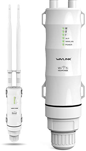 WAVLINK AC600 Inalámbrico WiFi Al Aire Libre Amplificador de señal, Punto de Acceso,Dual Band Repetidor Exterior de WiFi,Modelo de PoE pasivo,2.4GHz 150Mbps + 5GHz 433Mbps,Ideal para Wi-Fi de jardín