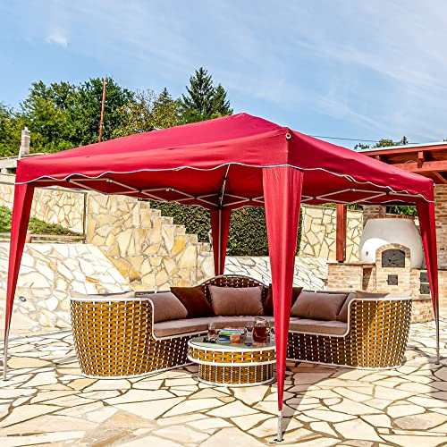 INSTENT Pavillon 3 x 3 m Basic wasserdicht UV Schutz 50+, rot