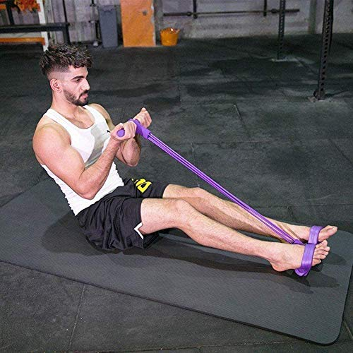 JWCN Pedal Resistance Band Elastic Pull Rope Fitnessgeräte für den Bauch Bodybuilding Expander Home Yoga Workouts Fitnessgeräte-Lila Uptodate