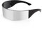 FEISEDY Futuristische Sonnenbrille Schmale Zyklopen Schnell Brille Herren Damen für Halloween Weihnachten Karneval Festivals Rollenspiel B2740