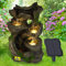 Solar Gartenbrunnen Brunnen Solarbrunnen MÄRCHENWALD mit LED-Licht, Zierbrunnen Wasserfall lichtgrau Gartenleuchte Teichpumpe für Terrasse, Balkon, mit Pumpen-instant-Start-Funktion mit Liion-Akku