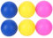 Deror 6Pcs/Set Umweltschutz Beach Toy Ball Beach Racket Ersatzzubehör(Rot gelb blau)