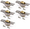 Heyiarbeit Lot de 5 roulettes coulissantes en acier inoxydable et cuivre 65 x 13,5 mm pour armoire, meubles, fenêtre, porte coulissante, accessoires de quincaillerie, argenté et doré