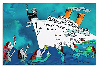 CNMBB Kino-Poster Andrea Doria, Leinwanddruck für Wohnzimmer, Schlafzimmer, Dekor-Poster, 60 x 40 cm