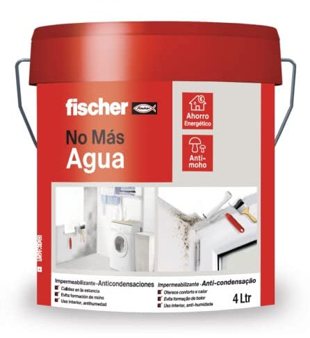 fischer - Pintura blanca antihumedad y antimoho para interior 4L