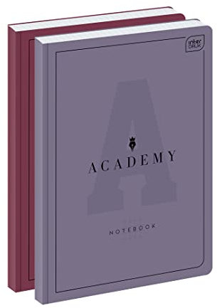 Interdruk ACADEMY Notizbuch, kariert, Hardcover, 192 Seiten, 90 g/m², hochwertiges Papier, abgerundete Ecken, A4, 192 Seiten