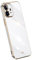 Topme Silikonhülle für iPhone 12 mini (5.4 Inches), [handyhülle im Goldrand-Stil] - Weiß