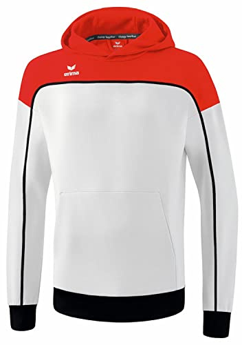 Erima Men's „CHANGE hooded sweatshirt, white/red/black, XXL