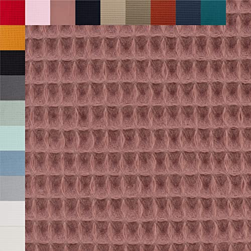 Swafing Nelson Waffelpiqué unifarben Coupon (altrosa, 1,0m) - 18