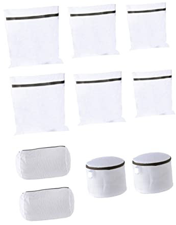 LIFKOME 10piezas Bolsa De Lavandería De Rejilla Cremallera Para Lavadora Organizador Práctico Para Ropa Interior Calcetines y Juguetes Protección y Limpieza Efectiva