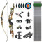 SHARROW 64 Zoll Bogenschießen Takedown Recurve Bogen ILF Wurfarme und Bogen Riser Amerikanischer Jagdbogen Erwachsene Sportbogen 30-60lbs für Outdoor Schießen (Camo Set, 30lbs)