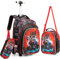HTgroce Schultasche Trolley, Kinder Trolley Schultasche mit Rollen Rucksack Schultrolley Rucksäcke Kinder Schulrucksack Rennauto Schulranzen mit Rollen
