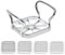 Fry Cutter Heavy Duty Stainless Steel Vegetable Dicer Potato Slicer With 5 Replacement & Suitable Handle For Family Vegetables Fruit Easy Slicer Potato Peeler Wooden Handle (Silver, One Size)