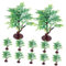 MAGICLULU 12St Buschmodell mit grünen Sträuchern Miniaturpalmen Artificial Tree plastikbaum Pflanzenmodell-Schmuck gefälschter Baum Sandkasten Spielzeug-Kunststoffteile