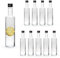 10 bottiglie di vetro da 500 ml con tappo a vite nero – bottiglie versatili per olio d'oliva, rum, whiskey, gin, tequila, liquori