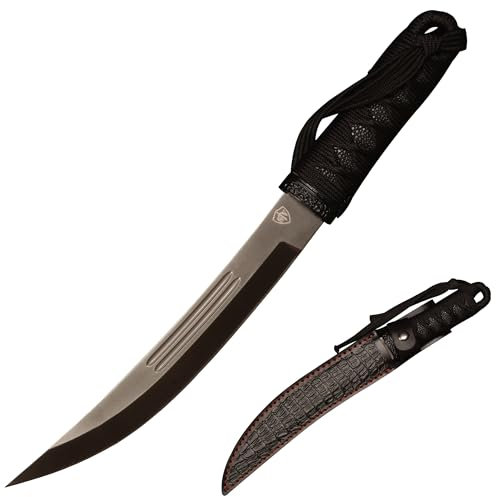 LQZJG Resident Evil: Afterlife Alice's Tanto Kurzmesser Sharp Fixed Blade für Outdoor Survival, Lederbezug, 38 cm