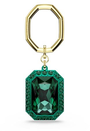 Swarovski Porte-clés, Taille octogonale, Vert, Finition mix de métal