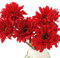 SEWACC 5 Stück Künstliche Gerbera-Gänseblümchen Künstliche Gerbera-Blumen Afrikanische Gänseblümchen Seiden-Gerbera-Blumen Für Hochzeit Zuhause (Rot)