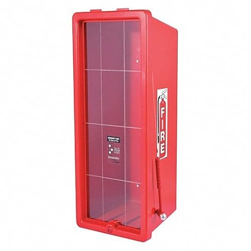 ISOP Feuerlöscher Kunststoffbox Groß für 5 kg - Feuerlöscherschrank Innen/Außen - Feuerlöscherschrank Wandmontage - Feuerlöschermontage