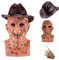 Yearsahrk Freddy Kruger, maschera per costume da cowboy, guanto, maschera horror zombie, costume di Halloween, cosplay in lattice, accessori di scena (maschera horror maschera)