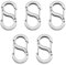 WeddHuis 5 Pezzi Chiusura Doppia, Chiusure per Collane, Chiusure per Braccialetti, Connettore in Acciaio Inossidabile S-Lock, Clip per Collane