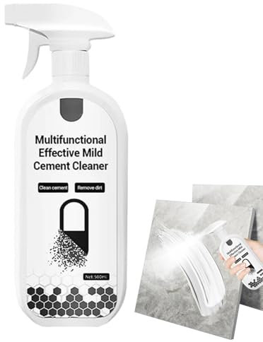 Krmoau Nettoyant pour béton | Spray de nettoyage de ciment – 500 ml – Lingettes d'huile pour sol en ciment – Spray de dissolvant multifonction pour cave, garage, allée