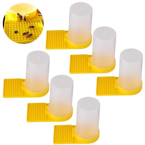 Bienen Wasser Feeder,RoadLoo 6Pcs Bienen Eingang Feeder Futtergeräte für Bienen Wasserspender Kunststoff Imkereibedarf Bienenfütterung Eingang Bienenstock Trinkschale Imkerei Ausrüstung Zubehör (6)