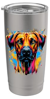 Splash Art Rhodesian Ridgeback Ridgebacks Doppelwandiger Edelstahl-Thermobecher