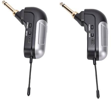 Ejoyous Système de Microphone pour Instrument sans Fil, Micro pour Saxophone ABS avec Portée de 30 M, Batterie 6H, Micro à 360°, sans Fil à Réglage Numérique pour Guitare Basse, Violon, Trompette