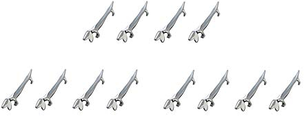 BMTick Lot de 12 repose-couverts en forme de teckel Argenté