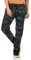 DANAEST Damen Sporthose Camouflage (499) (XL, Schwarz)