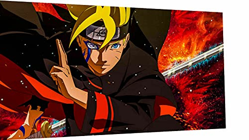 Magic Canvas Art - Bilder Naruto Anime Boruto Leinwandbild 1- teilig Hochwertiger Kunstdruck modern Wandbilder Wanddekoration Design Wand Bild – A3718, Größe: 120 x 80 cm