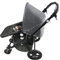 BAMBINIWELT Zubehör kompatibel mit BUGABOO Cameleon Sonnenverdeck Gurtpolster Lenkertasche für Kinderwagen Buggy (Sonnenverdeck meliert dunkelgrau)