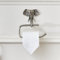 Melody Maison Metallic Silver Elephant Toilet Roll Holder 18cm x 19cm, Metal, Bathroom Accessories
