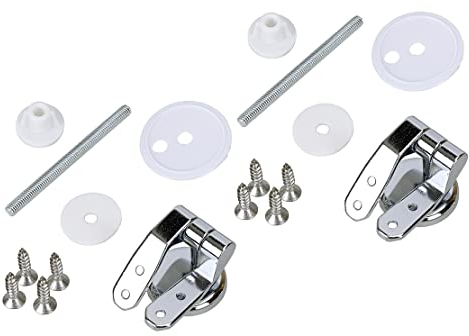 ciciTree 1 Paar Zink-Legierung Toilettensitz Deckel Scharnier mit Schrauben Bolzen Muttern Fittings Set