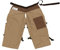 FORESTER Chainsaw Chaps - Forestry Chainsaw Safety Gear Heavy Duty Apron Style Chap Pants With Adjustable Belt and Pocket, Tan/Brown, 37