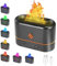 Flammen Aroma Diffusor,Diffuser Luftbefeuchter,3 Timer, 7 Farbigem,Wasserlose Abschaltautomatik, Luftbefeuchter Humidifier Für Zuhause, Büro, Schlafzimmer, Räume(Black)