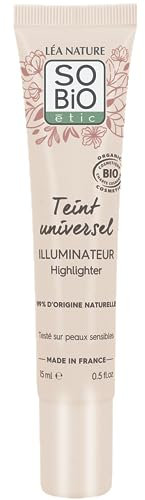 LÉA NATURE SO Bio Étic | Bio-zertifizierter Highlighter – Universal-Teint | erhellt – Effekt gut aussehend | flüssige & leichte Textur | Bio-Jojobaöl | 99% natürlichen Ursprungs – Vegan | Made in