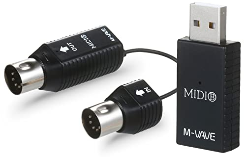MS1 Mini Wireless MIDI Adapter - MIDI Interface, Plug and Play, Supports Multiple Devices
