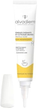 ALVADIEM Nährende Nagelpflege 10 ml mit Schwarzem Propolis – Für trockene & brüchige Nägel und Nagelhaut – Feuchtigkeitsspendend & stärkend – Nicht fettendes Öl-Gel
