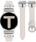 Wearlizer Lederarmband Kompatibel mit Samsung Galaxy Watch 6/7/4/5 Active 2 40mm 44mm Damen, 20mm Uhrenarmband Armbänder für Watch FE 40mm/Watch 6 Classic 43mm 47mm/Watch 3 41mm, Polarstern/Silber