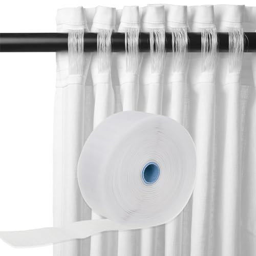 Byour3 – Wellenband für Zeltstange - Transparentes Wellen-Nähband für Stäbchen Saumbänder für Innenvorhänge mit Nylonfäden Plastikzelt Vorhänge mit Wellenband (Welle Transp, 10 Meter)