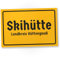 DankeDir! Skihütte Landkreis Hüttengaudi - Schild 30 x 20 cm - Winter Deko für Skifahrer Ski Pisten Fans Partykeller - Geschenkidee für Freunde Familie - Lustiges Türschild Geschenk Geburtstag