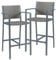 casa.pro Outdoor Barhocker 2er Set Avise Barstuhl mit Lehne bis 150 kg Aluminium Gartenstühle 113 x 56 x 56 cm Garten-Barhocker wetterfest Polyrattan Anthrazit/Dunkelgrau