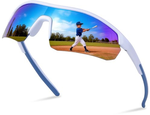 Jynnxa Gafas Sol Niño y Niñas de 5 a 13 Años - Polarizadas Gafas Deportivas Adolescentes Gafas de Ciclismo Running Protección UV 400