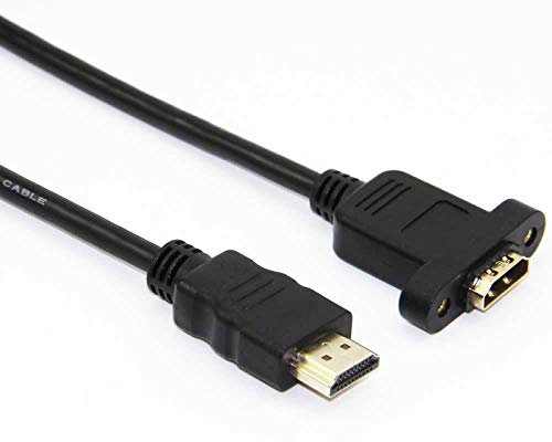 superior ZRL® Câble d'extension de Haute qualité HDMI A 1.4 mâle à Un Adaptateur Femelle Bande d'extension Écrou pour Les fiches plaquées Or à Montage sur Panneau